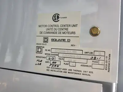 USED SQUARE D MODEL 6