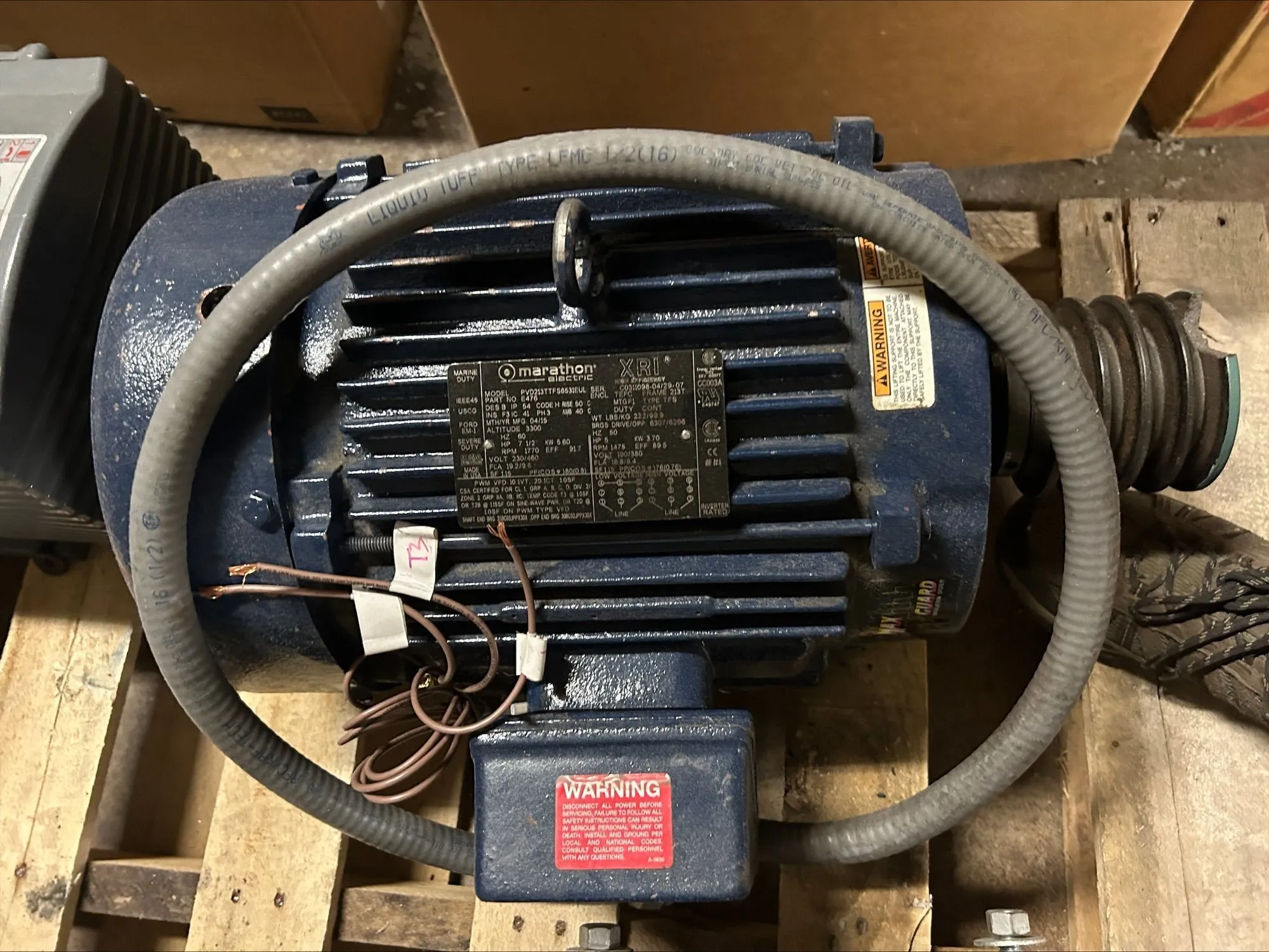 USED MARATHON ELECTRIC PVD213TTFS6531EUL