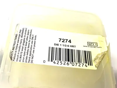 USED IRWIN® HANSON® FLAT HEX RETHREADING DIE, 1-1/2-6 UNC THREAD