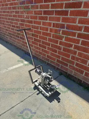 USED WILDEN HT 68004 STAINLESS STEEL DOUBLE DIAPHRAGM PUMP W/ CART