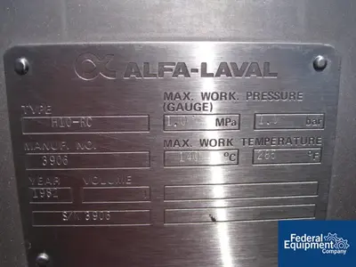 USED Alfa Laval 804 Sq Ft Alfa Laval Plate Heat Exchanger, S/S, 145#