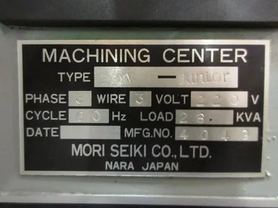 Used 1991 MORI SEIKI MV-JUNIOR Vertical Machining Centers Tennessee US | Pearl Equipment #1550198