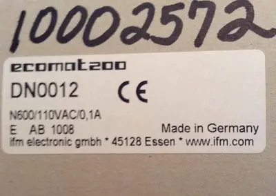 New | in-Stock IFM DN0012 Industrial Controls Ohio US | Surplus Asset Holdings #1233775