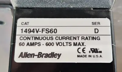 Allen-Bradley 1494V-FS60 Ser D Trailer Fuse Block Kit 250V (BIN423)
