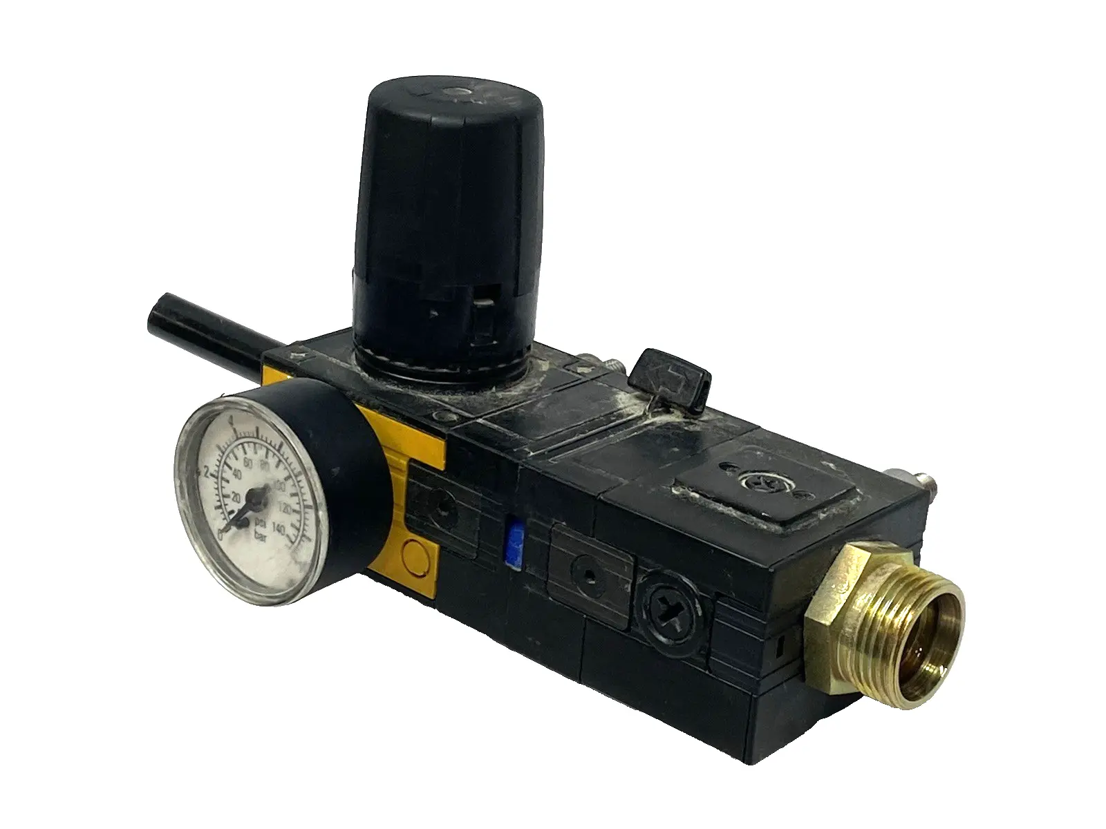 Used Knapp Air Pressure Regulator w/Gauge Inline Unit Hose Fitting Air Pressure Regulators Michigan US | Maverick Industrial Sales #1394277