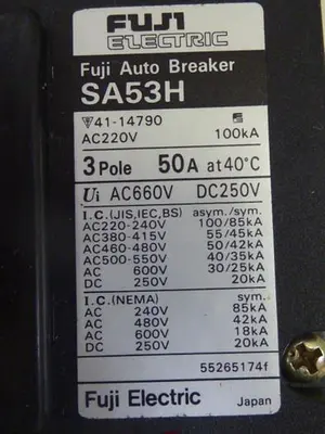 USED FUJI ELECTRIC SA53H-50