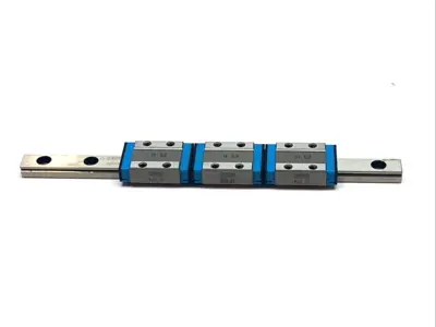 Used IKO Miniature Linear Guide Rail 158mmx9mm w/3 Carriage Blocks Linear Guides Michigan US | Maverick Industrial Sales #1395398