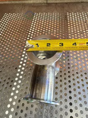 Used 3 WAY STAINLESS STEEL KF 50 NIPPLE VACUUM FITTING Valves/Fittings California US | Equipment Lab #1317048