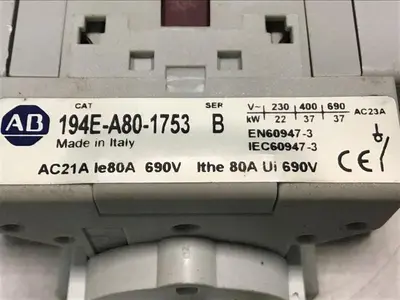 USED ALLEN BRADLEY 194E-A80-1753