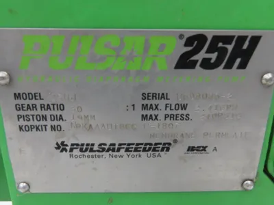Pulsafeeder Pulsar 25H Hydraulic Diaphragm Metering Pump 2.4 GPH 1/2" Flanged