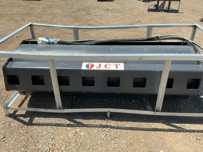 New JCT 73” Vibratory Roller Skid Steer Attachment, Universal Quick Attach, 73” Wide Roller, Has Thr...
