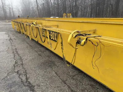 10 TON X 57’ SHAW-BOX DOUBLE GIRDER OVERHEAD BRIDGE CRANE, WITH 12.5 TON SHAW-BOX HOIST: YOBRO #24731