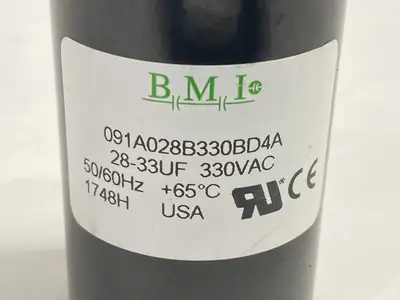 091A028B330BD4A | BMI  Capacitor 28-34UF 330VAC - Used