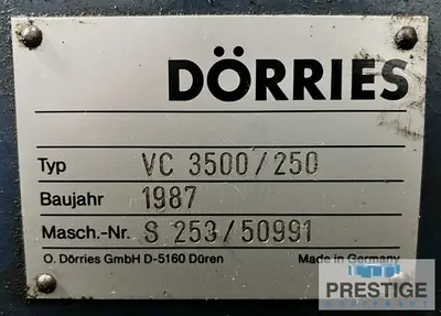 Used 1987 DORRIES VC3500/250 Vertical Boring Mills (incld VTL) New York US | Prestige Equipment #1413085