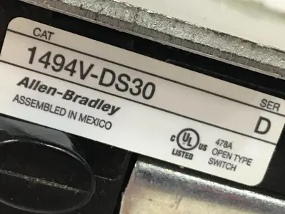 USED ALLEN BRADLEY 1494V-DS30 SER D