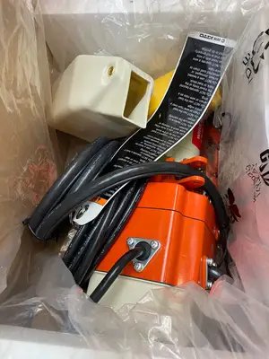 USED KITO, HARRINGTON ELECTRIC CHAIN HOIST 525LBS. 10FT 120V