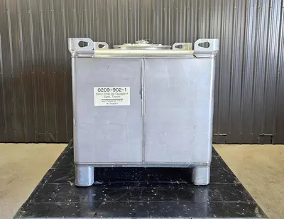 Used 350 Gallon IBC Tank (Tote), 304 Stainless Steel