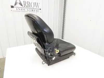 Grammer Forklift Seat Black Vinyl Adjustable Removed From Linde 1114891