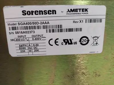 USED SORENSEN SGA400/50D-2AAA