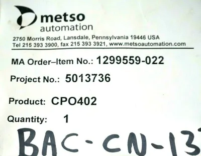 NEW METSO AUTOMATION 5013736 CPO402