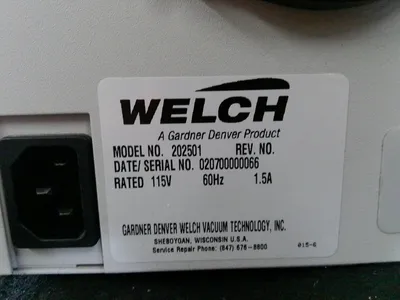 Welch 202501 Self-Cleaning Dry Vacuum System 115v 60Hz