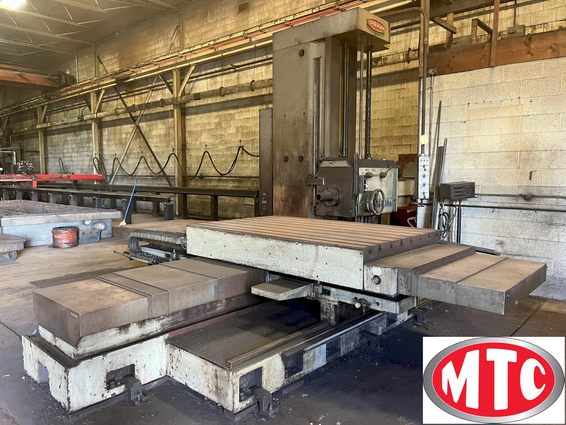 4” TOSHIBA SHIBAURA MODEL BT-10B (P2) TABLE TYPE HORIZONTAL BORING MILL