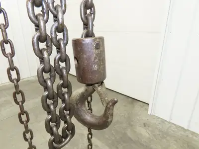 CM Cyclone Model S 2 Ton 4000Lb Manual Chain Fall Hand Hoist 8' 6" Lift