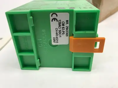 New | in-Stock PHOENIX CONTACT DIN RAIL MOUNT, 120VAC, 5V DC POWER SUPPLY MODULE AC/DC Power Supplies | Maverick Industrial Sales #1107110
