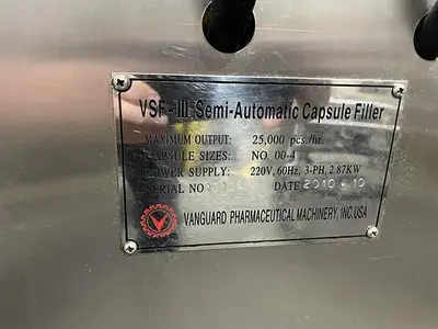 Vanguard VSF-III semi-automatic Encapsulator
