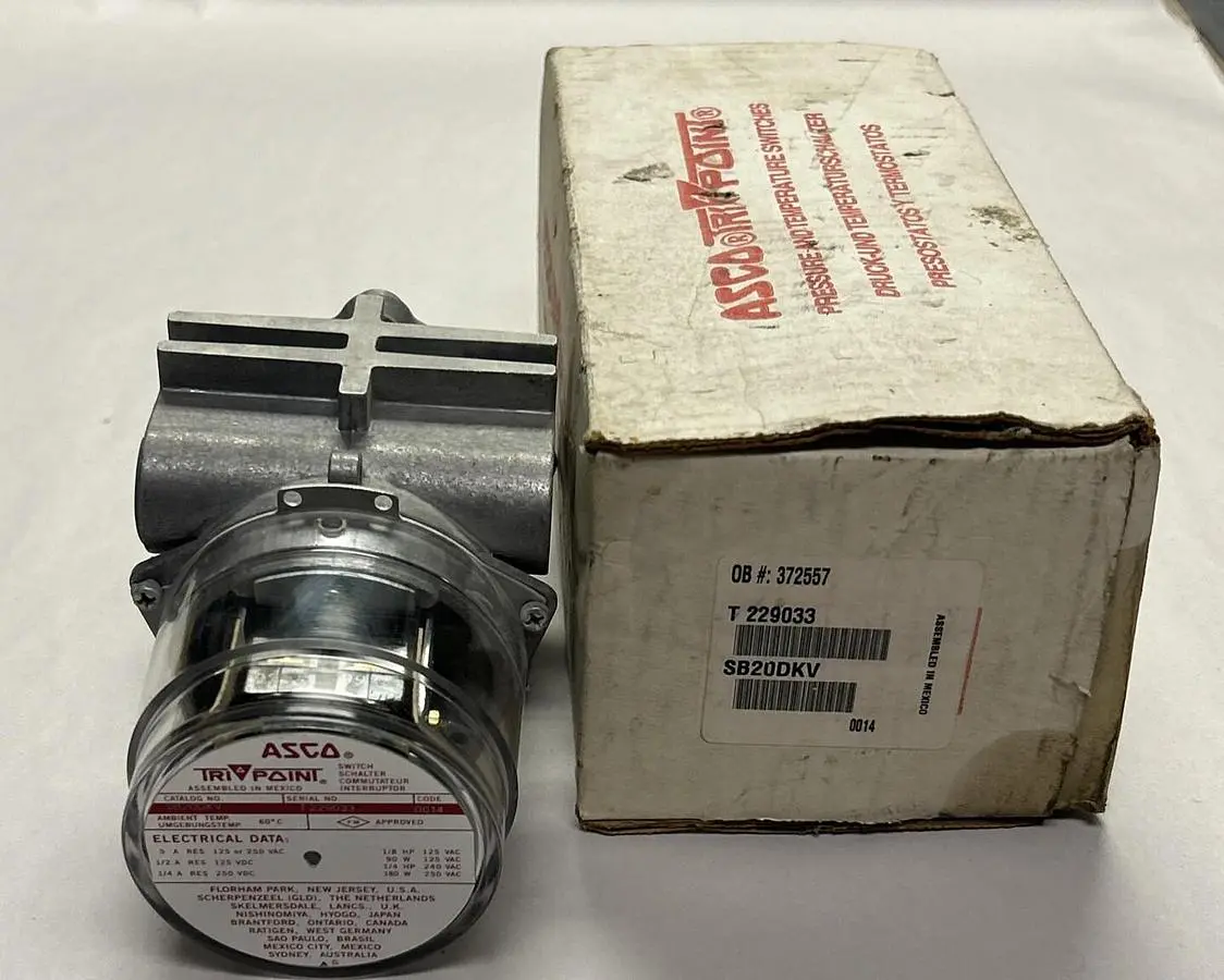 New | in-Stock ASCO SB20DKV Miscellaneous Equipment (Electrical & Power) Ohio US | Surplus Asset Holdings #1209688