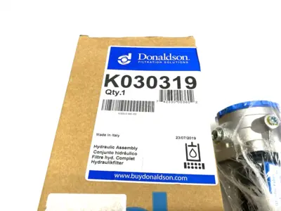 USED DONALDSON HYDRAULIC FILTER ASSEMBLY, 3/4-16 UN INLET SIZE, 20MM OUTLET