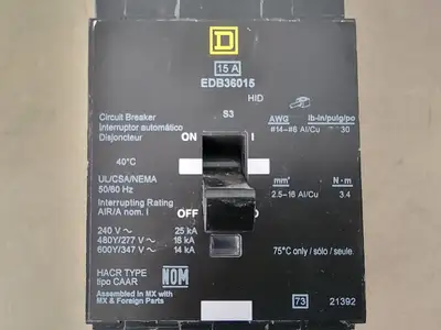 USED SQUARE D EDB36015