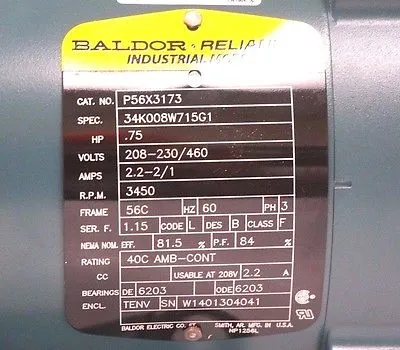 NEW RELIANCE ELECTRIC 34K008W715G1