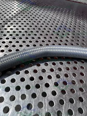 USED SANI-TECH WEST 96" STAINLESS STEEL FLEXIBLE BRAIDED HOSE 1/2" SANITARY FITTING