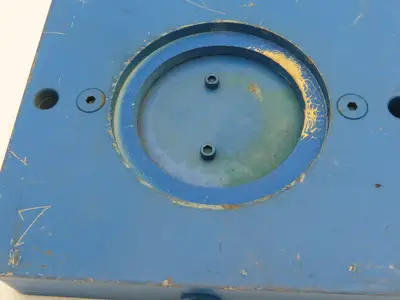 Steel Hopper Feed Bin Pneumatic Flap Gate 3"Opening 6-1/4"x7" Flange Blue
