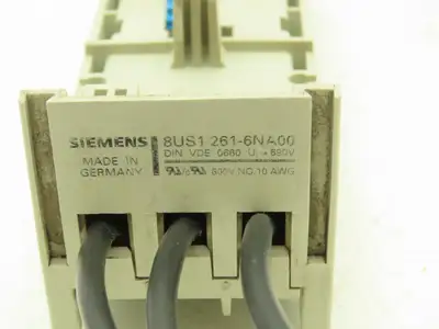 Siemens 8US1 261-6NA00 Buss Bar Adapter 600V No. 8 Wire Lot of 4