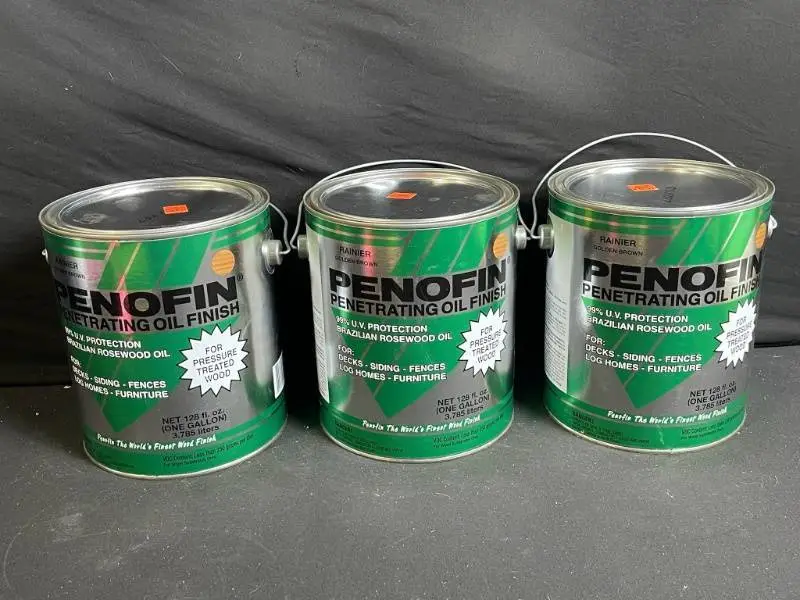 Penofin Penetrating Oil Finish - Rainier Golden Brown Exterior - 128 oz (1 gal) - Lot of 3