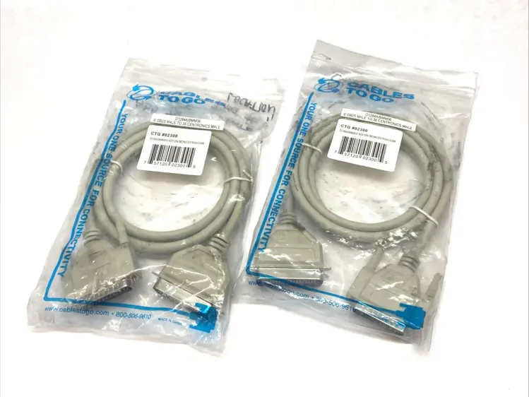 New | in-Stock Cables To Go 6' DB25 Male TO 36 Centronics Male LOT OF 2 Cable & Wire Michigan US | Maverick Industrial Sales #1400623