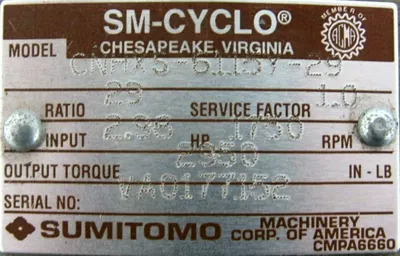 NEW SUMITOMO CNHX5-6115Y-29 SPEED REDUCER 29:1 CNHX56115Y29