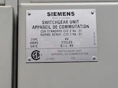 6000/9000 kVA Transformer, 3-Ph, 13800V HV, 600Y/347V LV w/ Switchgear Unit