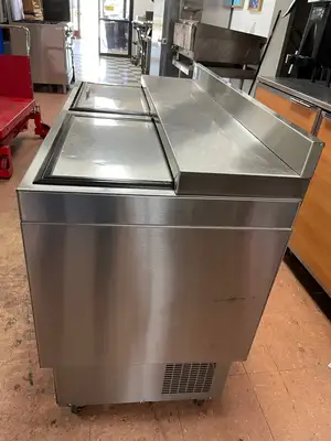 Used Glastender Used Glastender MF48-SF2 48" Underbar Stainless Steel Glass Froster, 252 Mugs Capacity 120V Underbar Equipment Illinois US | Falcon Restaurant Supply #1376213