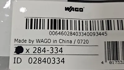 Wago 284-334 Conductor Ground Terminal Block - Pk with 53. Loc3A-24