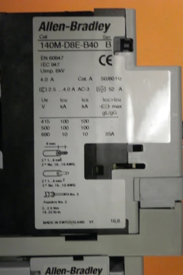 USED Allen-Bradley 140M-D8E-B40 SER B WITH 100-C09*10