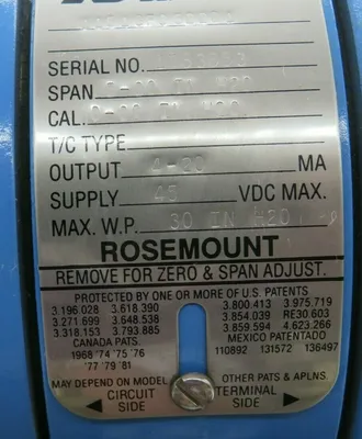 REFURBISHED ROSEMOUNT 1151GP3S22B1 PRESSURE TRANSMITTER