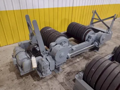 120 TON (240,000 LBS) RANSOME PANDJIRIS POWERED TANK TURNING ROLLS, POWER & IDLER: STOCK #23143