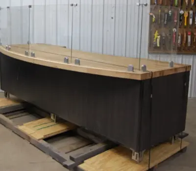 142-1239 10 Foot Butcher Block Top Food Presentation Counter
