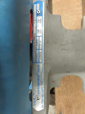 Jamesbury 8"-300 Wafer Sphere Valve with Actuator , Unused Spare Room