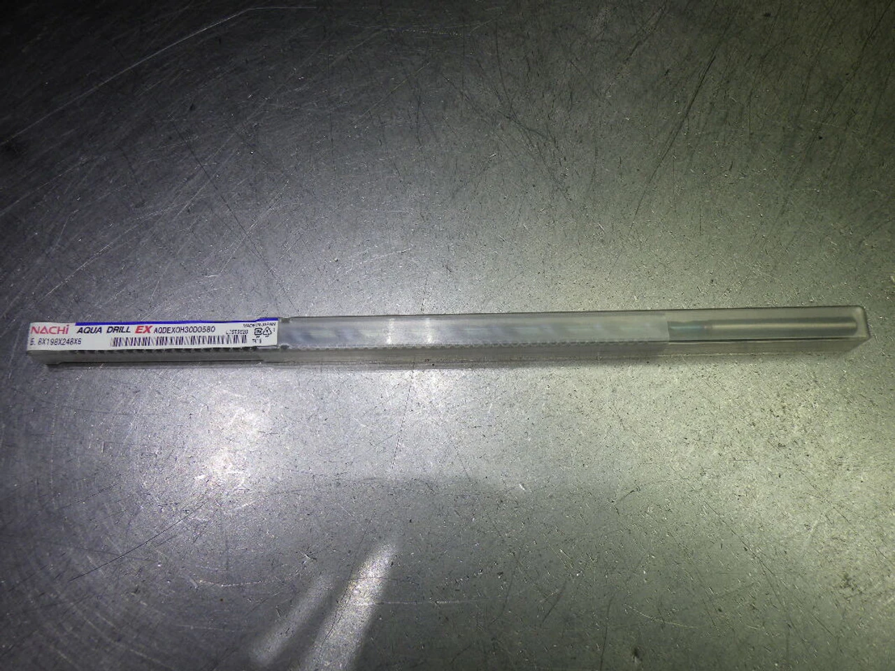 Nachi Aqua Drill EX 5.8mm Coolant Thru 30xD Carbide Drill AQDEX0H30D0580 (LOC2322)
