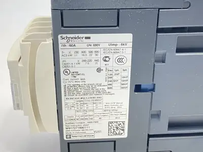 Used Schneider Electric Contactor 3-Pole 40A 480V 120V Coil PLC Contactors Michigan US | Maverick Industrial Sales #1401987