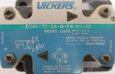 NEW VICKERS DG5S-8-2A-T-M-FW-B5-30 VALVE DG4V-3S-2S-M-FW-B5-60 02-126462